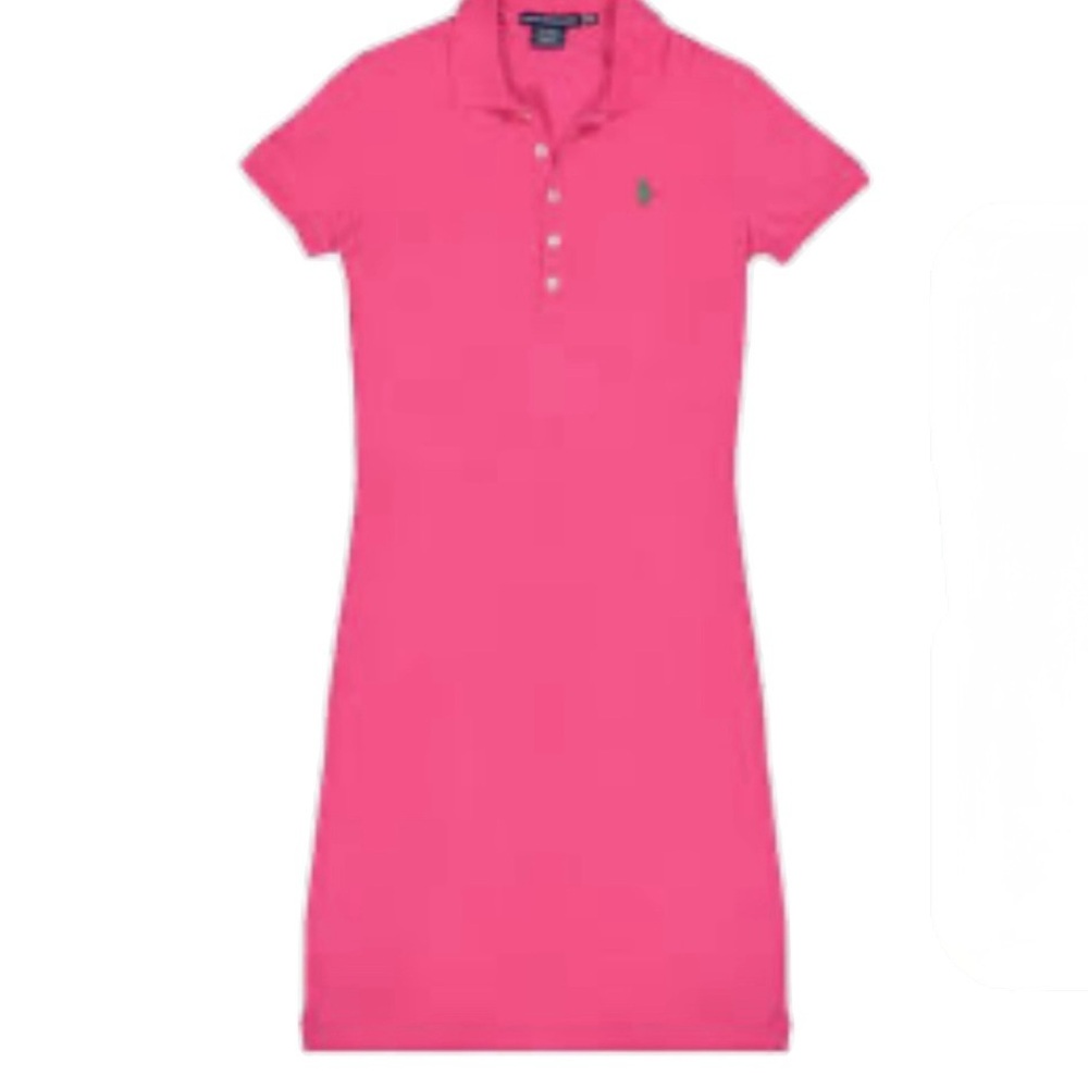 Ralph Lauren Sport Cotton Mesh Polo Dress in Pink Size Large